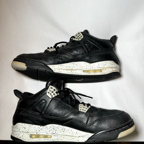 Size 12 - Nike Air Jordan 4 Retro LS Oreo 2015 Men's Shoes - Picture 2 of 8